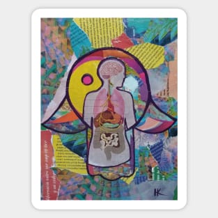 Inside Out Hamsa by Harriette Knight Sticker